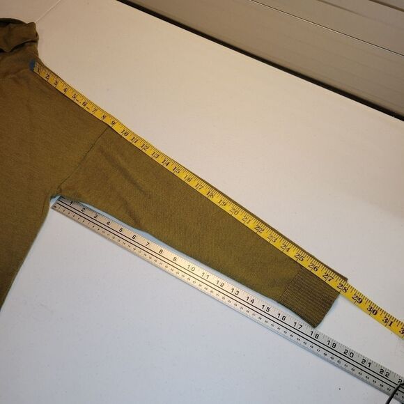 Eileen Fisher Green Merino Wool Turtleneck Sweater Women's Large - Picture 7 of 13